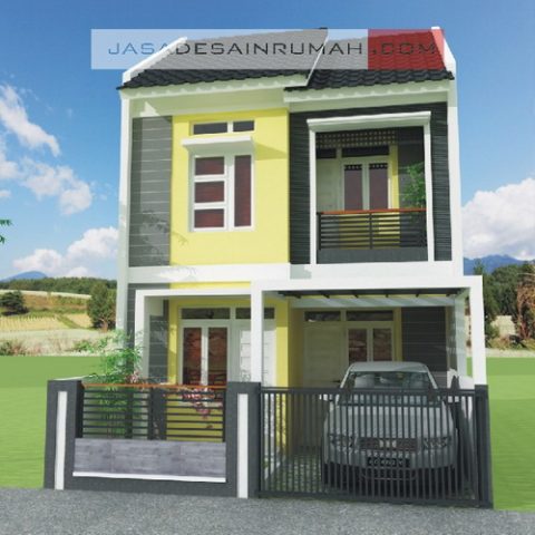 Desain Rumah Sederhana Warna Hijau