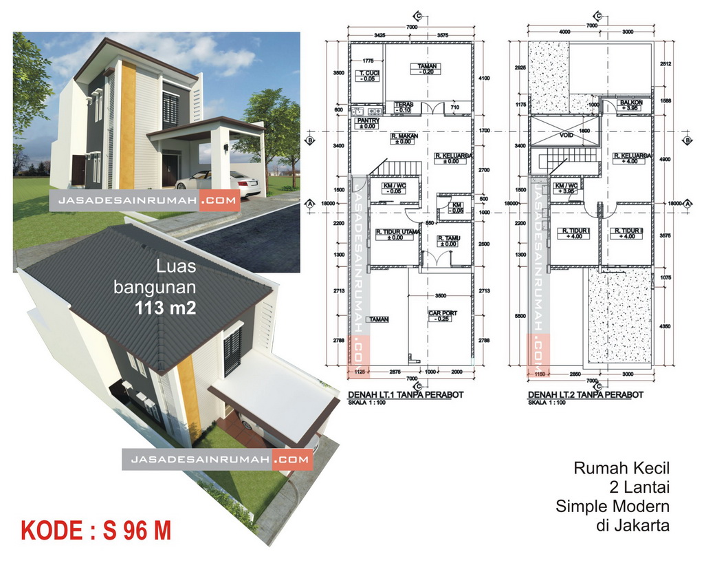 Rumah Kecil 2 Lantai Simple Modern Di Jakarta Jasa Desain Rumah