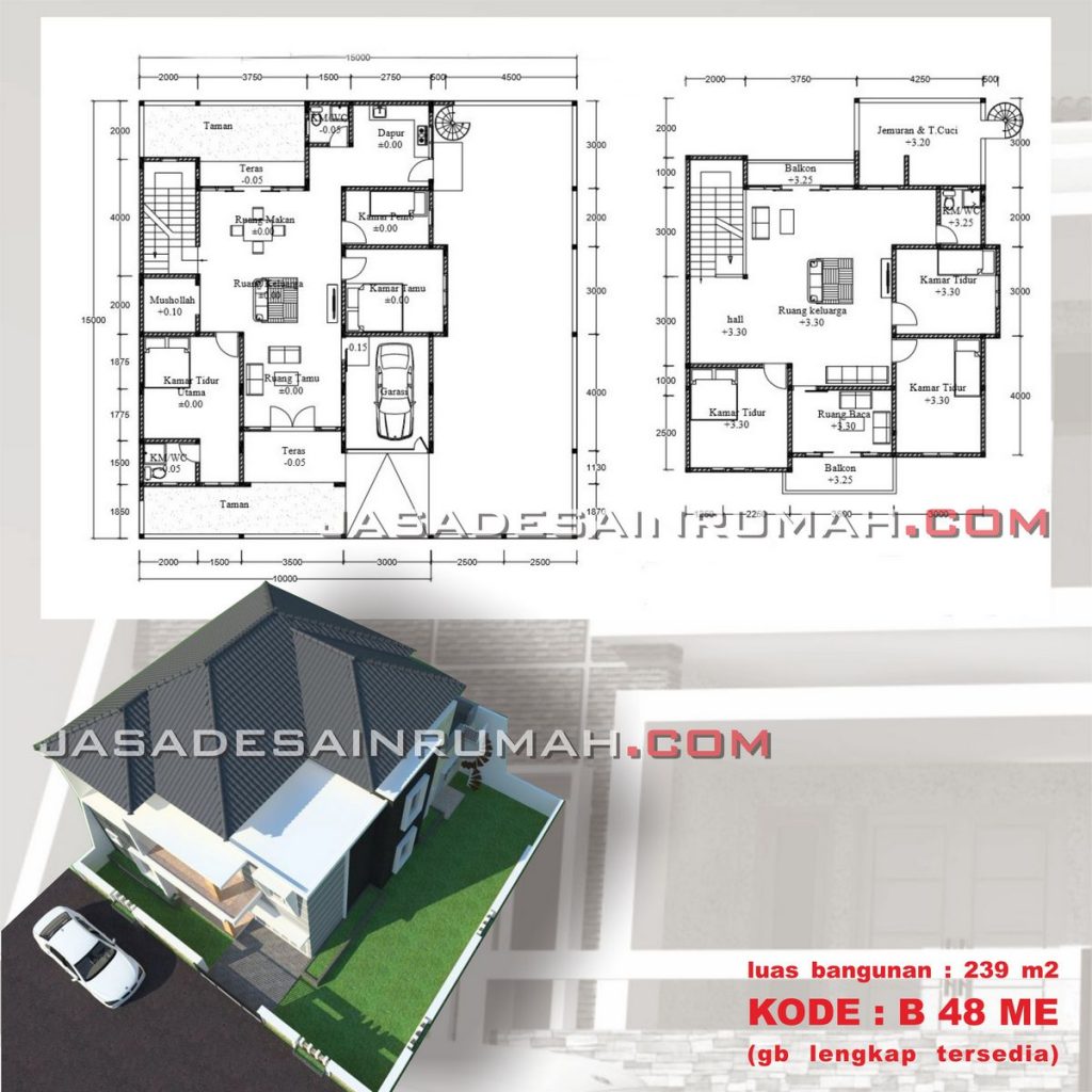 Desain Rumah Besar Elegan Minimalis Lantai Di Kupang Jasa Desain