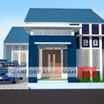 Rumah Simple Biru di Batam