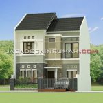 Desain Rumah 2 Lantai Ukuran Sedang Simple Minimalis di Jayapura