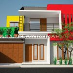 Rumah Simple Modern 2 Lantai Warna Warni d Pati