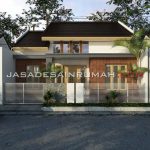 Desain Rumah Simple Modern Ekspos Bata di Tampak Depan