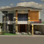 Desain Rumah Mewah 2 Lantai Fasad Minimalis Ukuran Besar di Tangerang