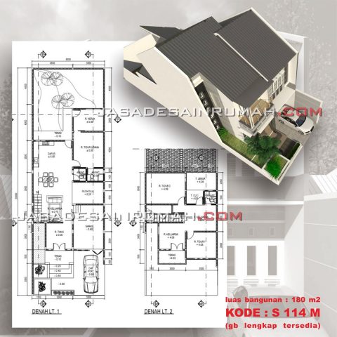 Denah Design Rumah Keren Minimalis 2  Lantai