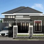Desain Rumah Fasad Elegan Lokasi Pojok di Bekasi