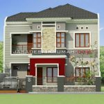 Desain Rumah Indah Minimalis 2 Lantai Tanah Asimetris di Manado