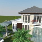 Desain Rumah Tingkat 2 Lantai Tropis Modern Halaman Luas
