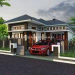 Desain Rumah Tropis 1 Lantai Ukuran Besar Halaman Luas di Malang