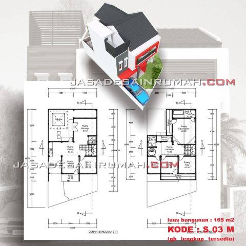 Denah Desain Rumah 2 Lantai Minimalis