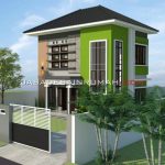 Desain Rumah Mini malis 2 Lantai Atap Limasan Tunggal