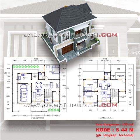 Denah Desain Rumah Minimalis 2 Lantai
