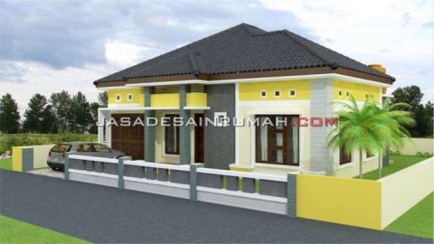 Desain Rumah Minimalis Warna Kuning