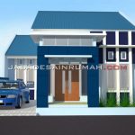 Rumah Simple Biru di Batam