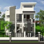 Desain Rumah Unik Modern Asimetris 2 Lantai di Bandung