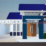 Rumah Simple Biru di Sintang Kalbar