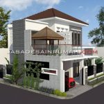 Desain Rumah Tingkat Minimalis Pojok Balkon Rooftop Luas di Sidoarjo