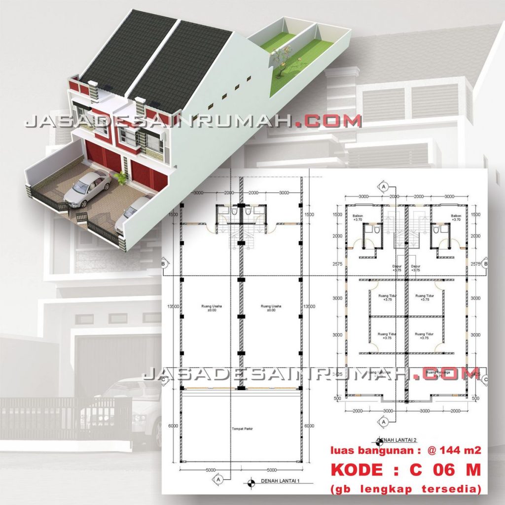 Desain Ruko Kembar Minimalis Jasa Desain Rumahjasa Desain Rumah 