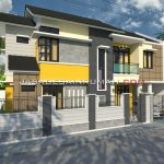 Model Rumah Minimalis 2 Lantai 151 m2 Tanah Melebar di Bogor