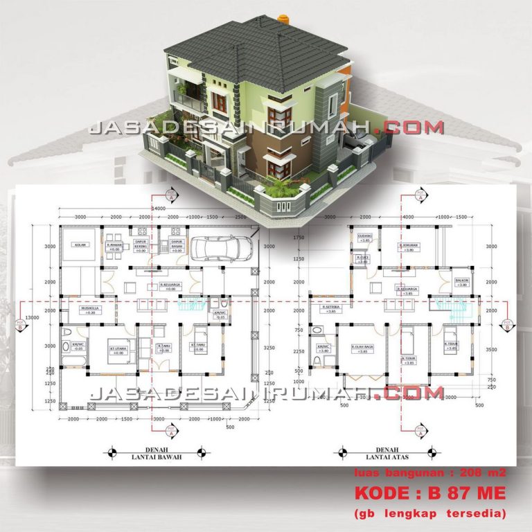 Rumah Hook 2 Muka 2 Lantai Model Menawan di Manado | Jasa Desain ...