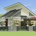 Model Rumah Modern Atap Unik 3 Kamar Tidur di Tanjung Pinang